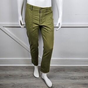 Incotex Slacks Mens Olive Green Cargo Trousers Slim Tapered Size 32
